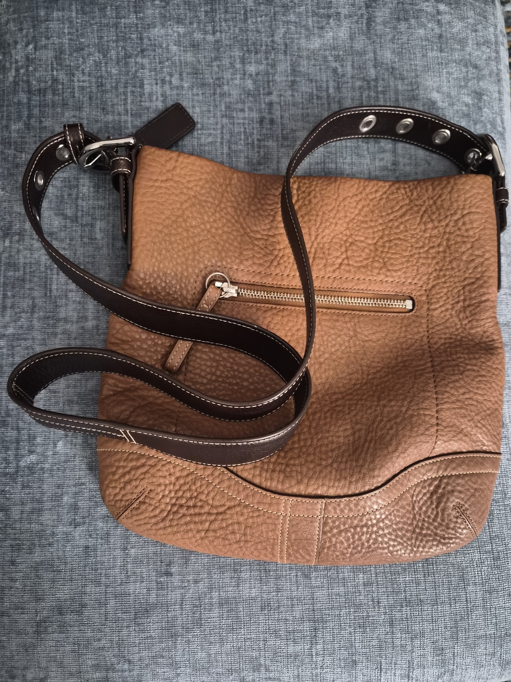 Classic Coach Carmel Brown Leather Crossbody Bag - Picture 7 of 10